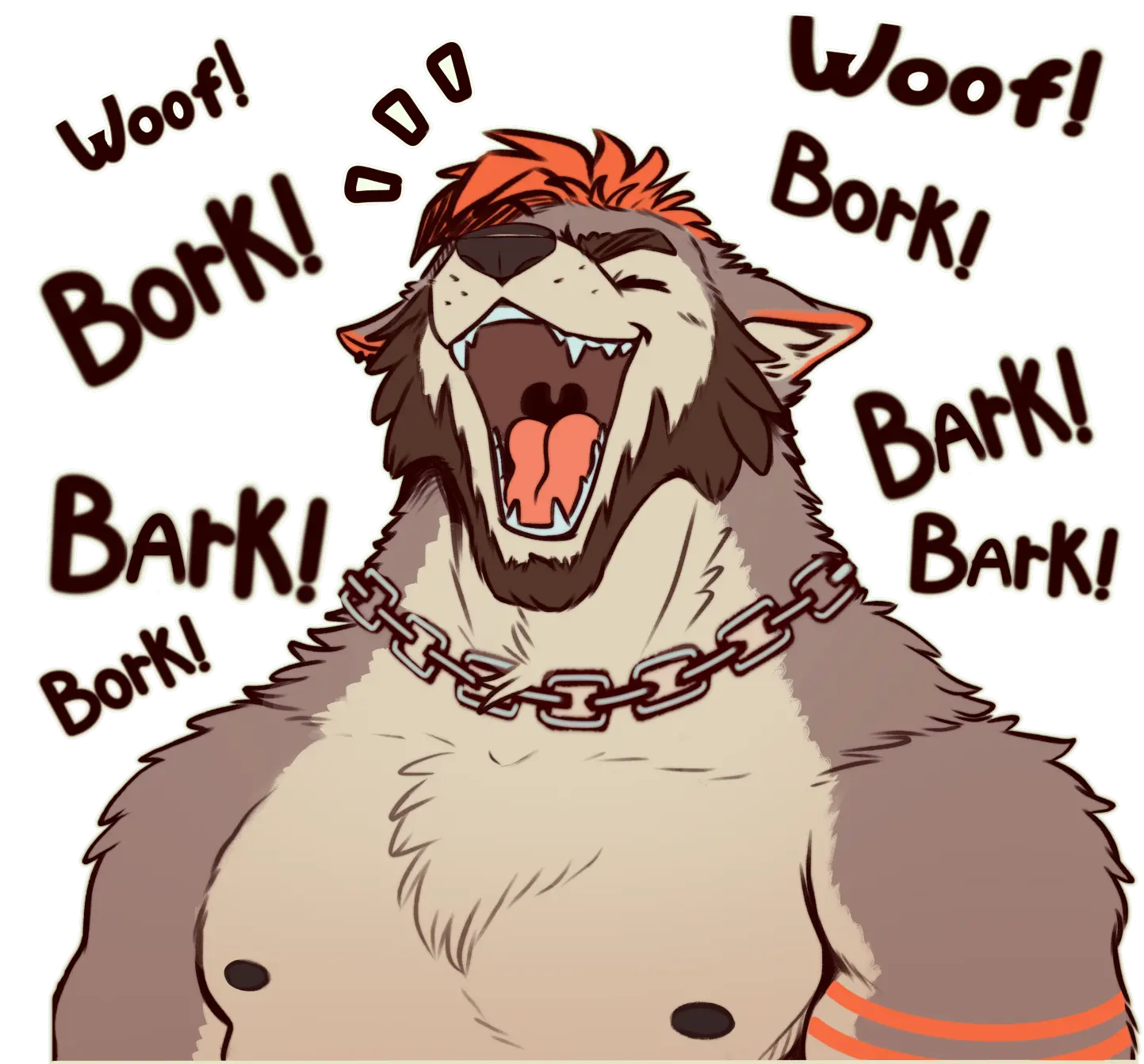 Sticker of Yero, he is a loud boy, barking a lot