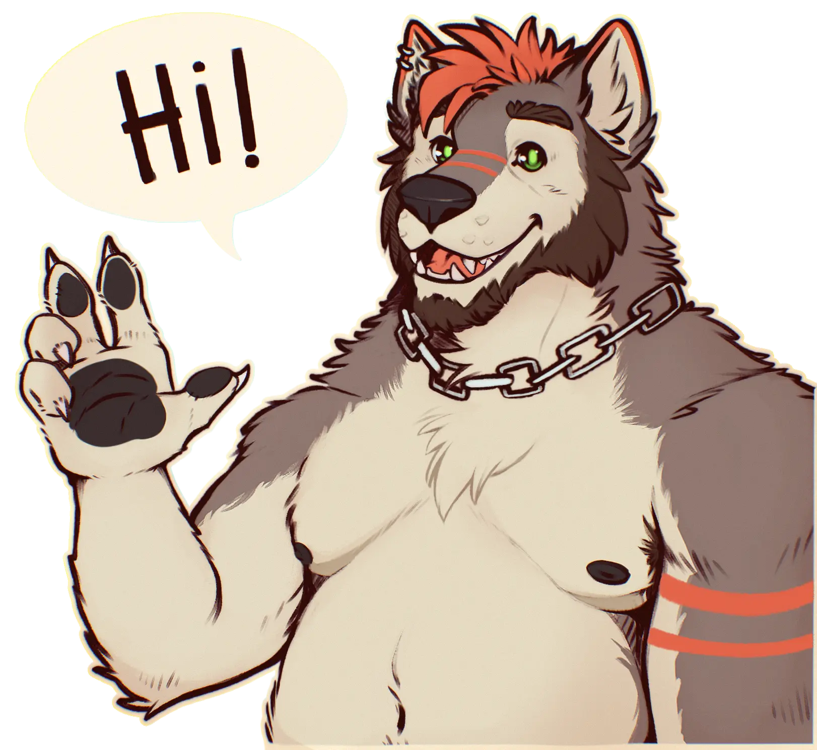 Sticker of Yero looking friendly and waving hi