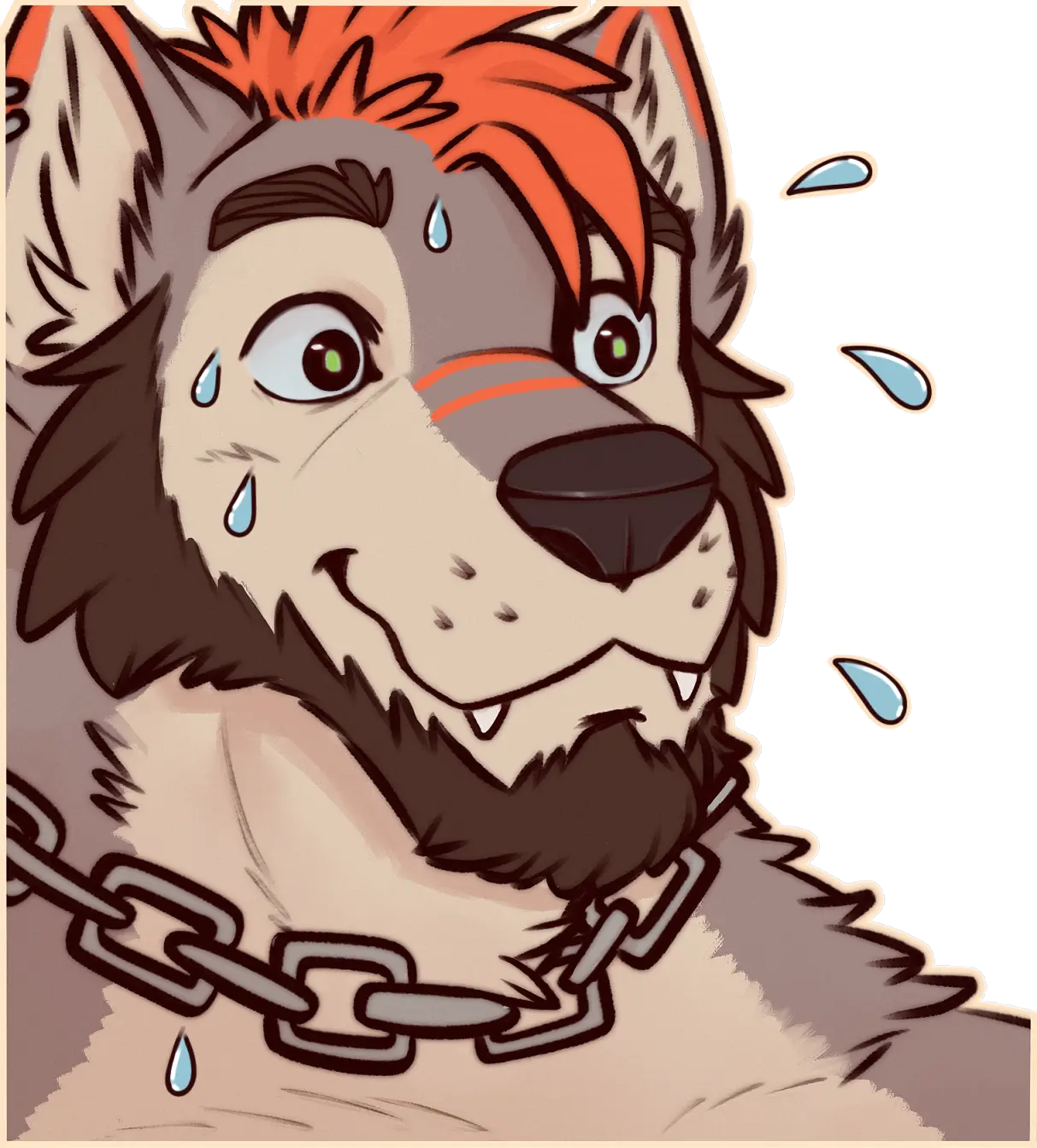 Sticker of Yero, he is sweating profusely, oh no, something might have happened
